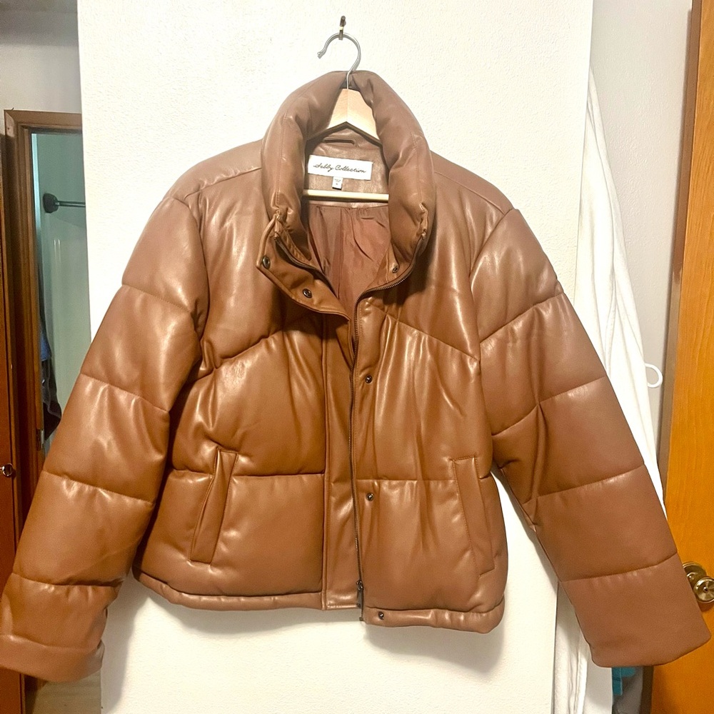 Sebby Collection Tan Puffer Jacket - Picture 7 of 7